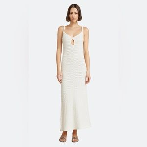 Effie Key Knit Maxi Dress Sz Small in Ivory